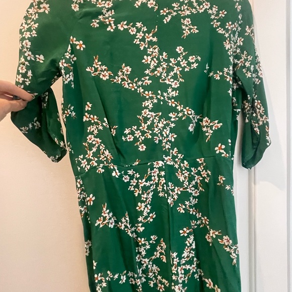 Faithful the brand - Anne Marie Green Floral Print Wrap Midi Dress - Picture 4 of 10